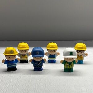 Play Go Worker Figures Lot of 6